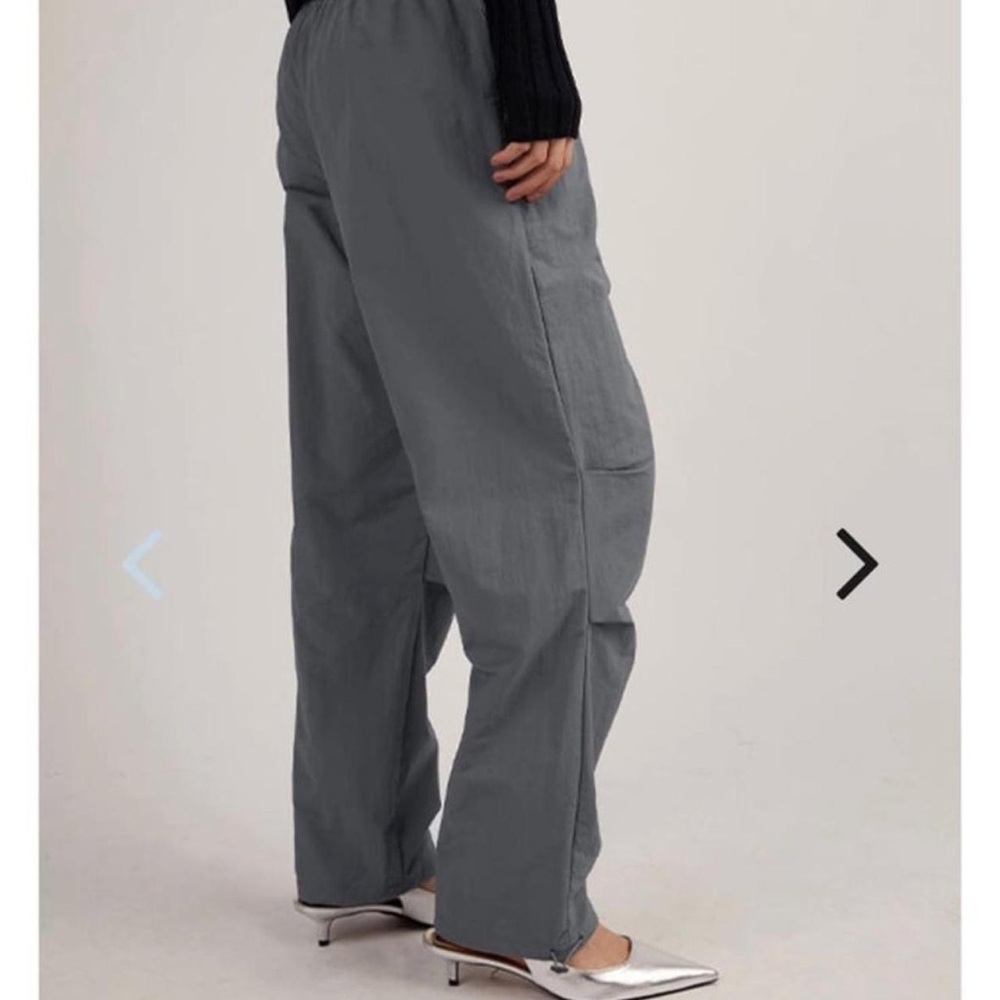 OAK + FORT Gray Parachute Pants with Relaxed Fit